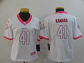 Women Nike Saints 41 Alvin Kamara White Pink Fashion Rush Limited Jersey,baseball caps,new era cap wholesale,wholesale hats